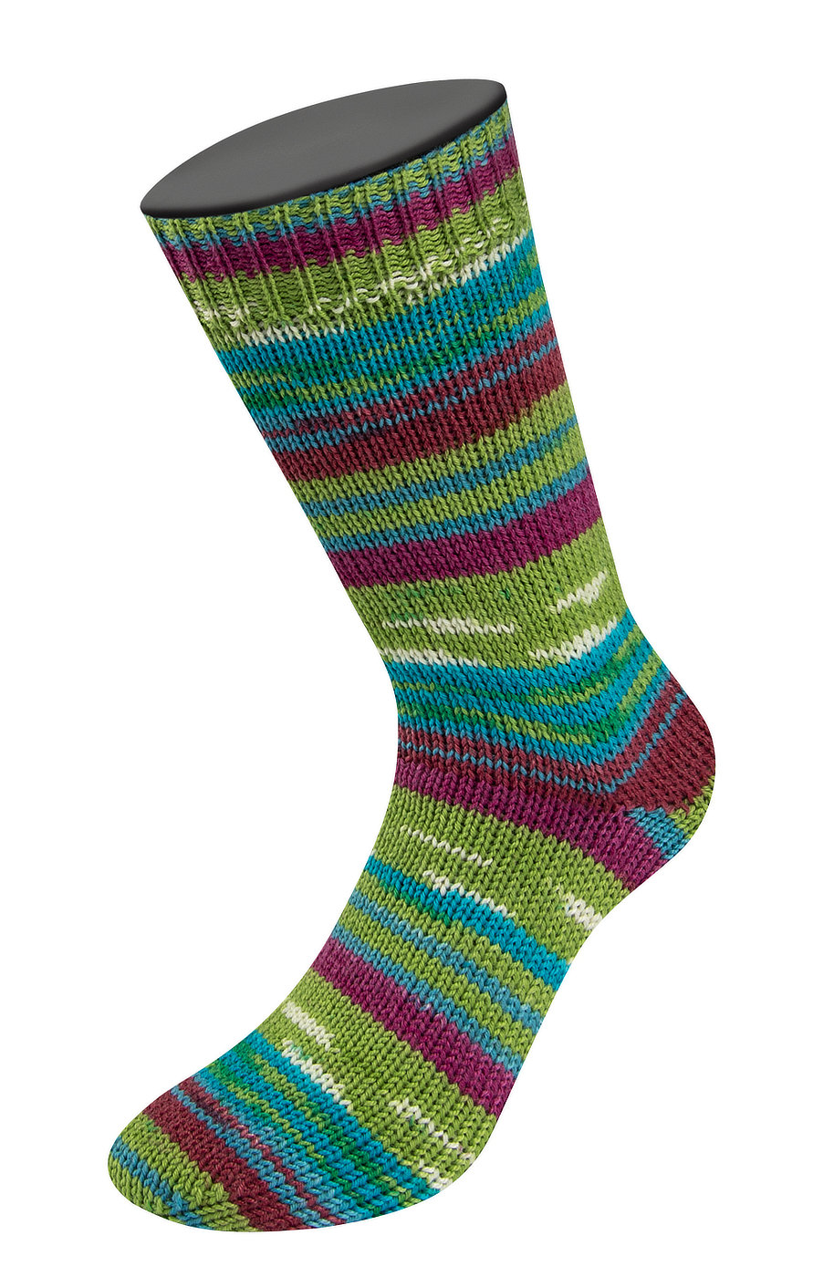 Socken, Strick, Multicolor, Knöchelsocke, Muster