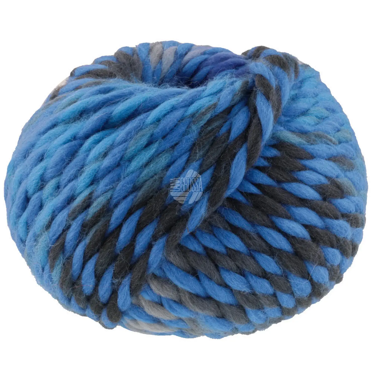 DOLCE - 012 Leuchtendblau/Royal/Blaugrau/Anthrazit - Lana Grossa
