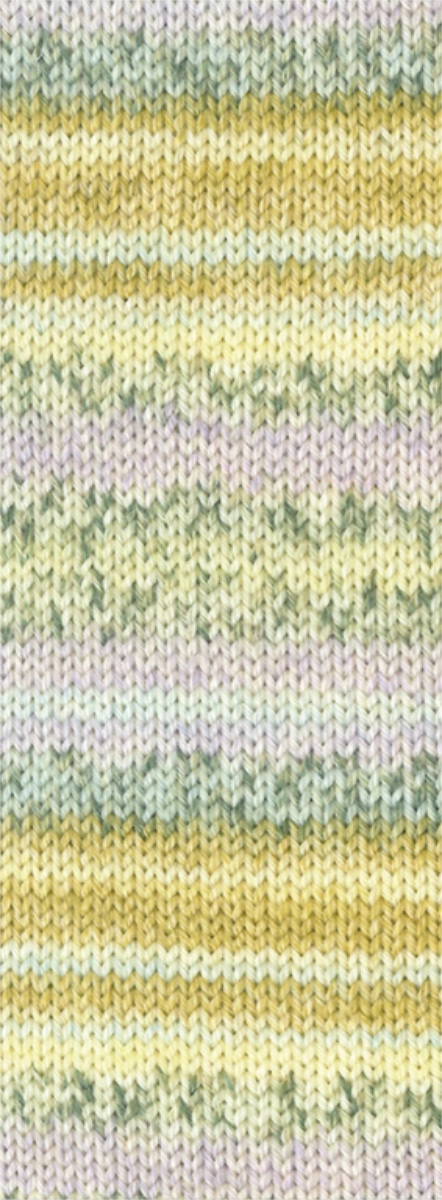 Meilenweit 100 MERINO Extrafine PEPE -  4141 Mustard/Vanilla/White Green/Gray Green/Purple - Lana Grossa