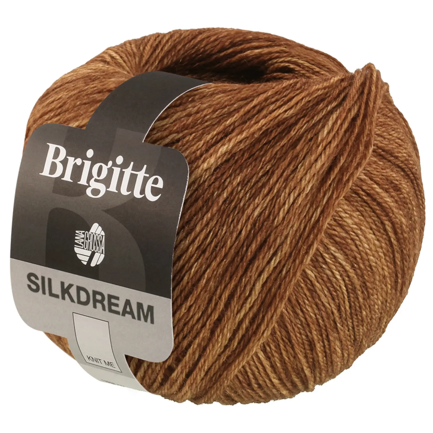 Lana Grossa Brigitte Silkdream aus 60% Schurwolle (Merino Fein), 30% Seide, 10% Mohair (Superkid in Farbe 001 Camel