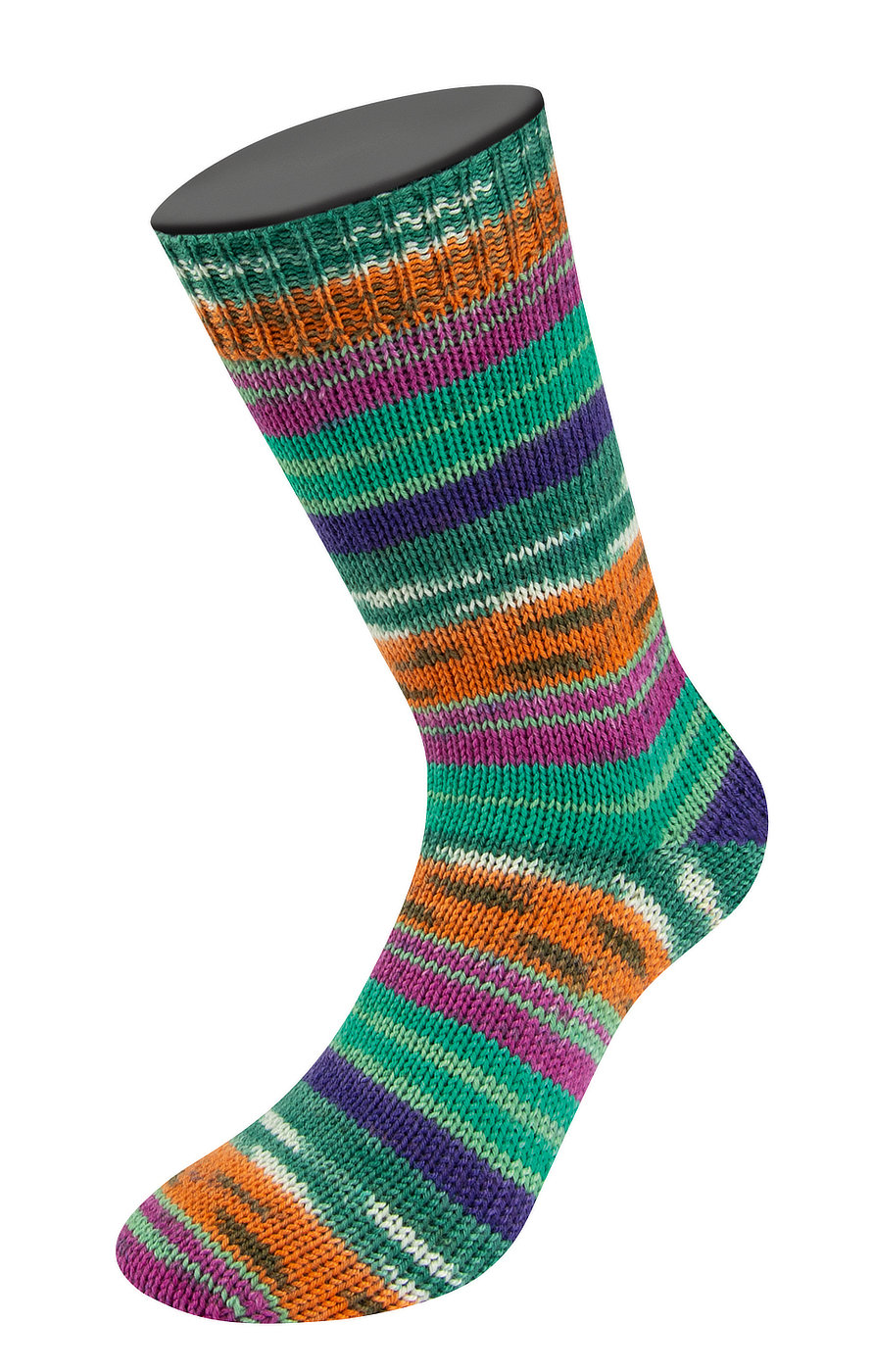 3586 Dunkelgrün/Weiß/Orange/Dunkeloliv/Jade/Rot-/Blauviolett