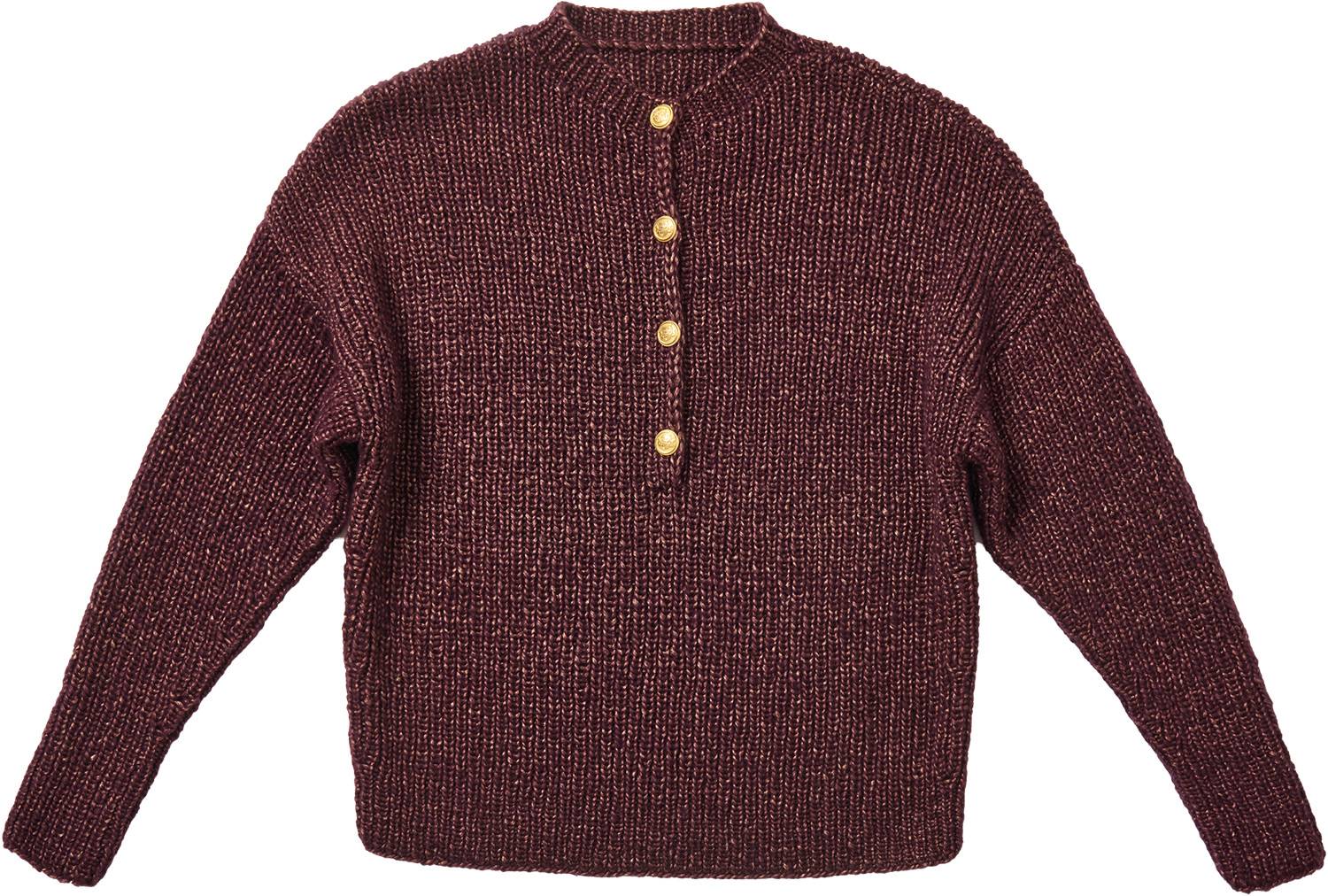 Wollpaket RIPPENPULLOVER MIT GOLDKNÖPFEN - Gr. S - Brigitte