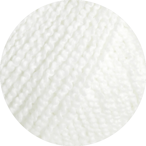 Sommerliches Baumwollgarn mit Welleneffekt von Lana Grossa in Farbe 001 Weiß