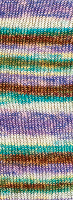001 Türkis/Braun/Violett/Rosa/Mint/Rohweiß