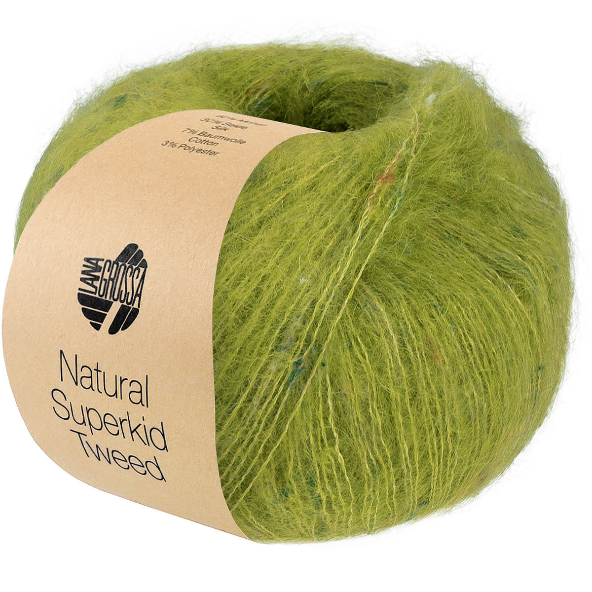 Naturwolle, Natural fibers, Natural Kid Tweed, Wollgarn, Grün