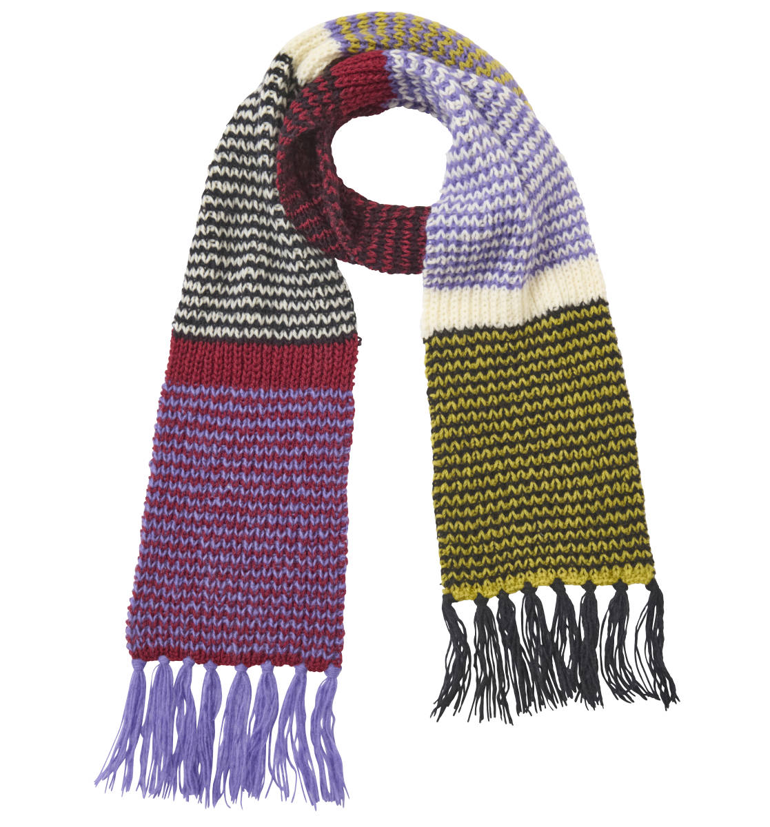 DIY-Wollpaket FRANSENSCHAL MIT STREIFEN - Brigitte aus Lana Grossa Cool Merino & Nebbia, Bekleidung, Halstuch, Gestohlen