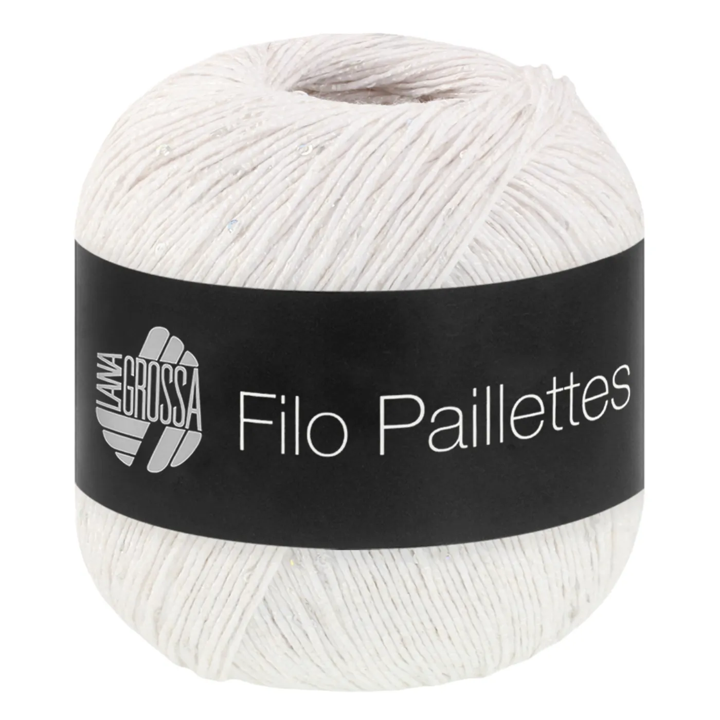 FILO PAILETTES - 001 Weiß - Lana Grossa