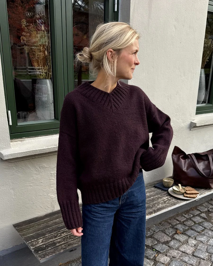 HANNAH SWEATER V-NECK - PetiteKnit
