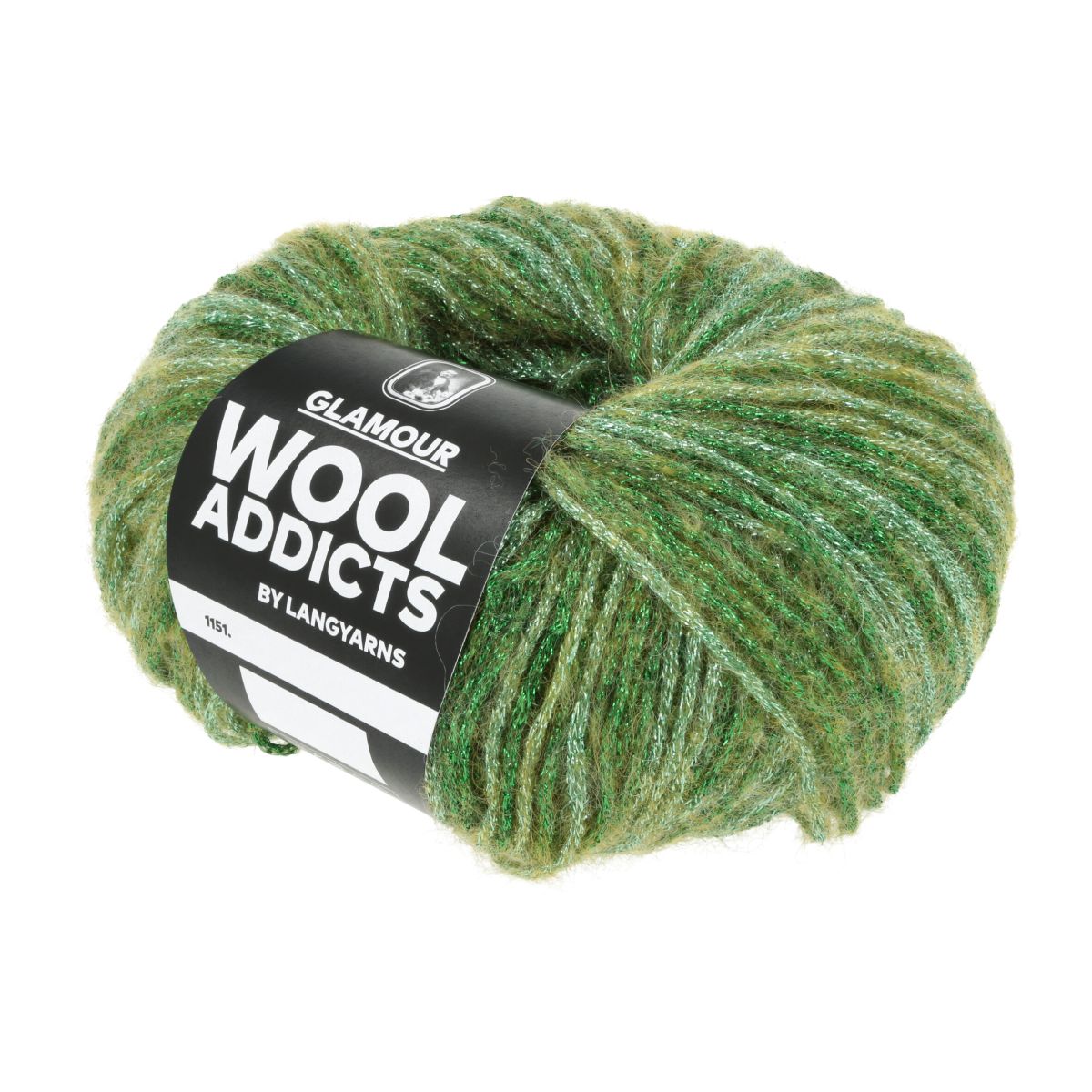 Dieses Garn mit 36% Polyester, 30% Polyamid, 25% Mohair und 9% Wolle verleiht Ihren Strickprojekten eleganten Glitzer und weiche Textur.