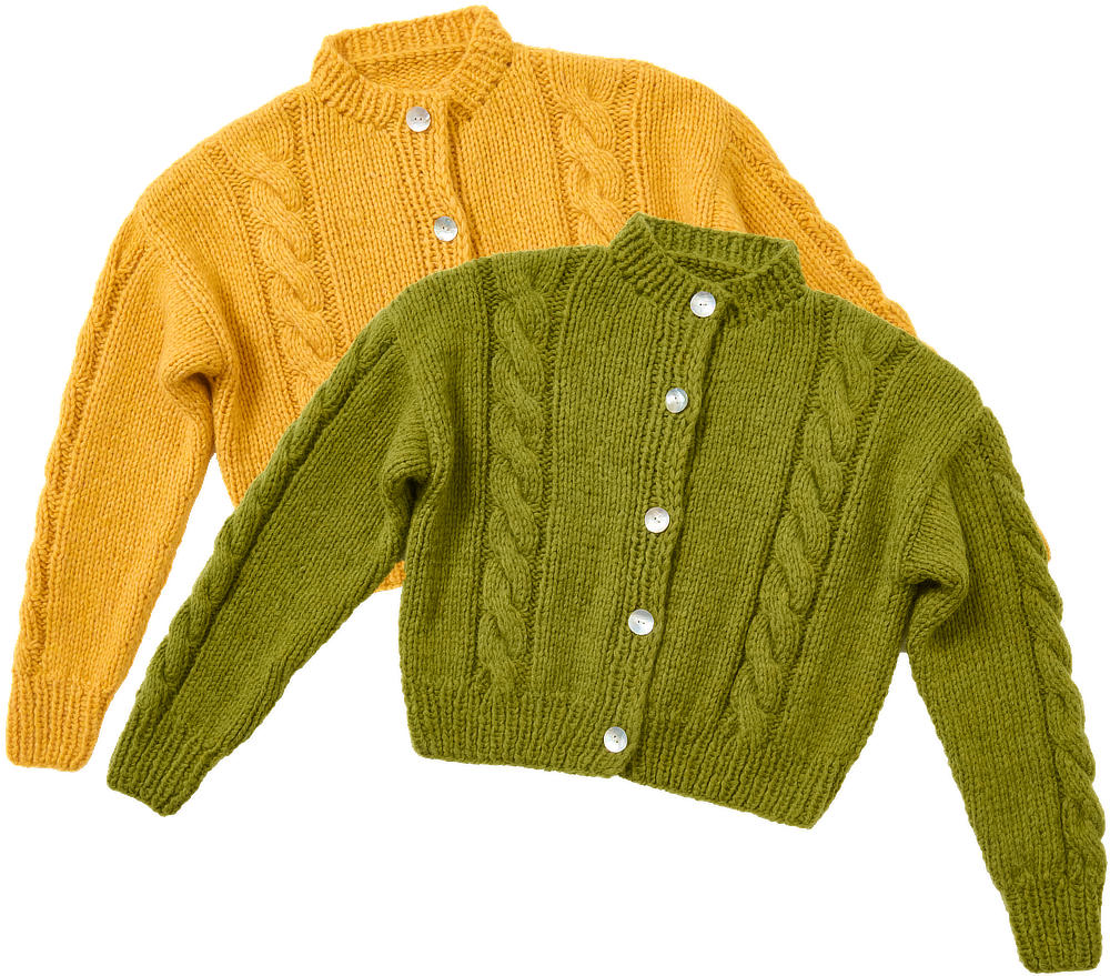 DIY Yarn Set JACKET WITH CABLE PATTERN - Brigitte