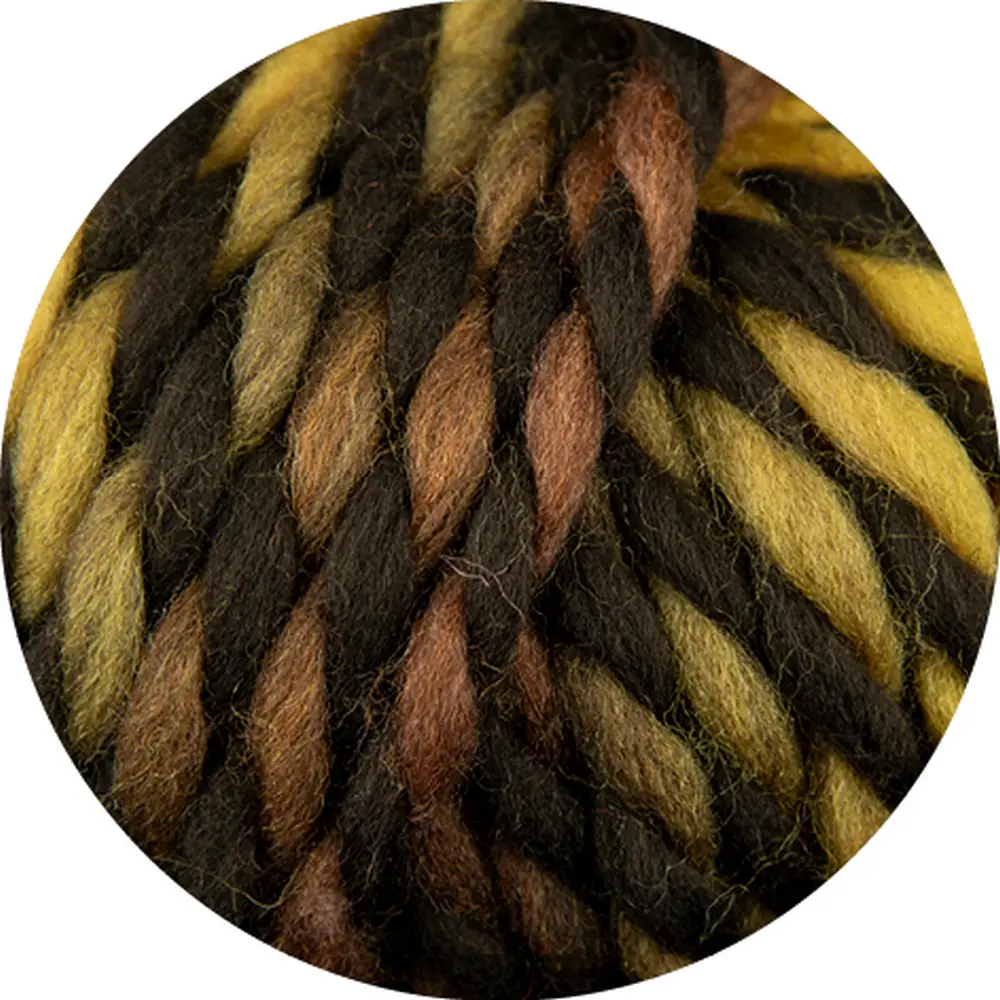 002 Schwarzbraun/Khaki/Gelb/Zimt