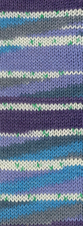 3385 Blauviolett/Weiß/Himmelblau/Grau/Blaulila/Grün
