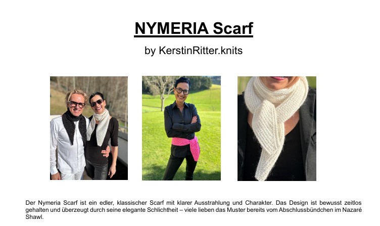 Schal, Nylon/Strick, Kragen-Schal, cremefarben, Knäuelmuster
