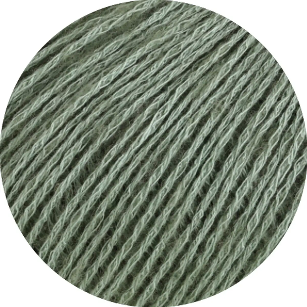 Lana Grossa Sottile aus 85% Baumwolle, 15% Schurwolle (Merino) in Farbe 014 Salbeigrün