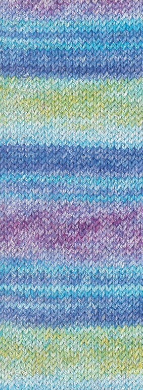 6174 Violett/Türkis/Graublau/Limette/Hellblau