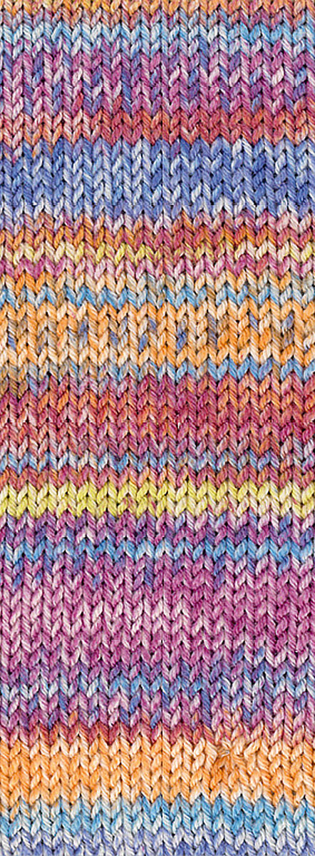 335 Orange/Grau/Zitrusgelb/Hellblau/Blau/Violett/Fuchsia/Hellrot Gestreift