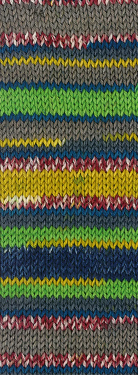 3807 Terrakotta/Natur/Umbra/Petrol/Senfgelb/Maigrün/Dunkelgrau/-blau gestreift
