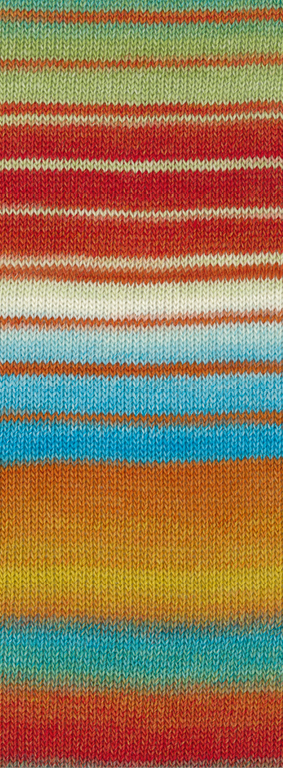 1011 zartgrün/rotorange/hellbeige/rohweiß/orange/türkis