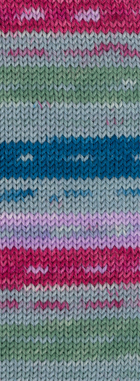 3442 Grau/Fuchsia/Resedagrün/Marine/Flieder