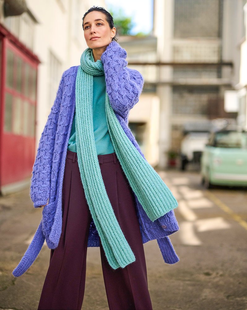 DIY-Wollpaket JACKE IM QUASTENMUSTER Gr. S/M - Brigitte