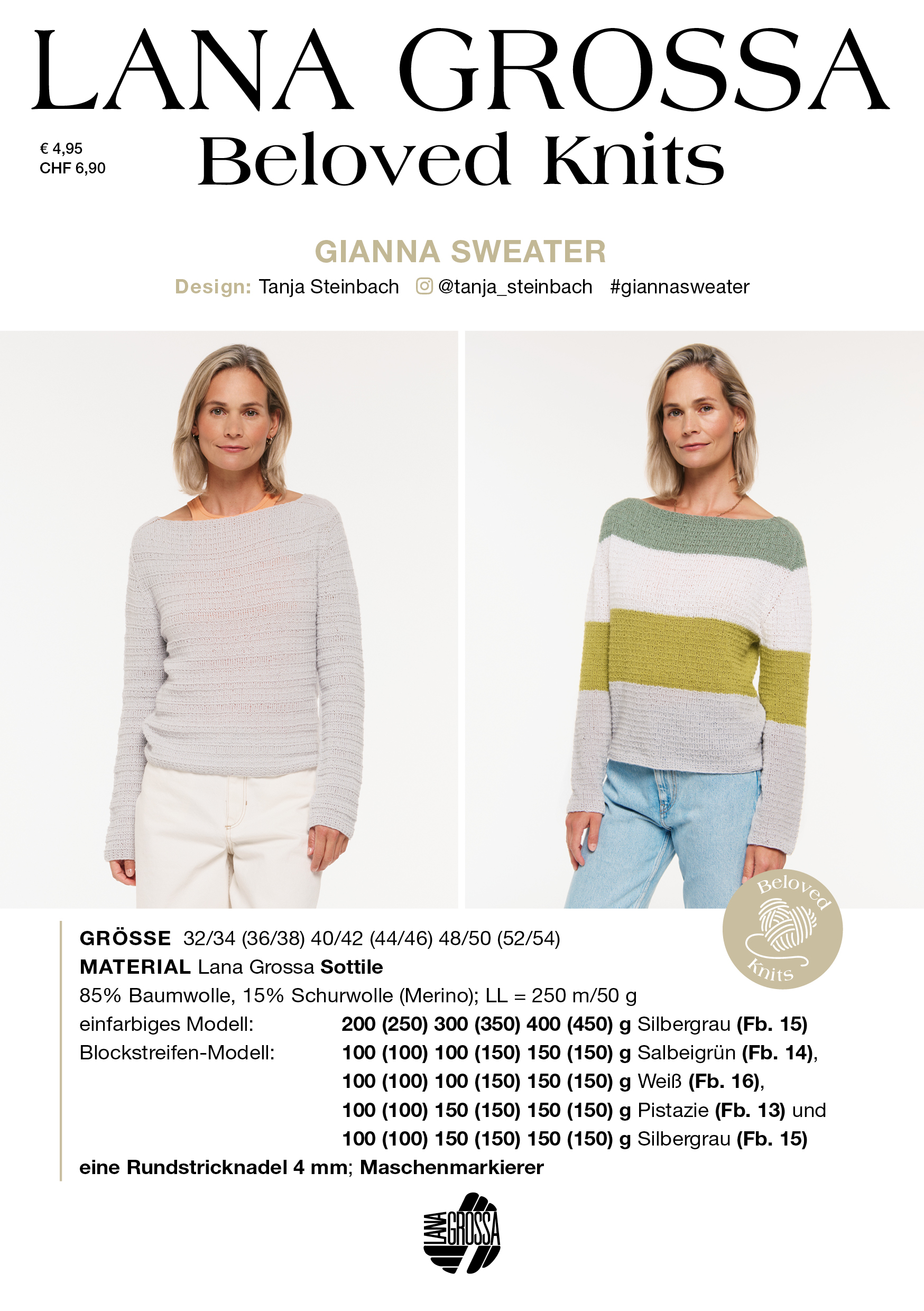 GIANNA SWEATER - BELOVED KNITS NO. 3 - German Edition