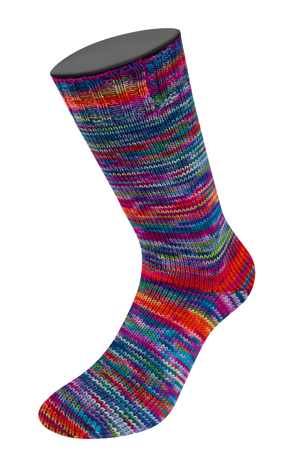 Socken, Kniestrumpf, Strick, Multicolor, Gemustert