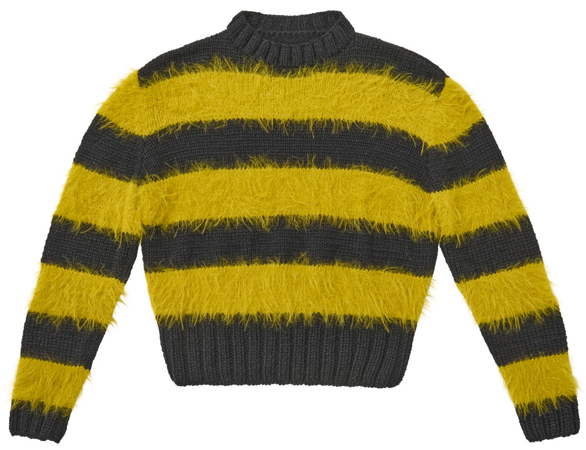 DIY-Wollpaket PULLOVER MIT PUSCHELSTREIFEN - Brigitte aus Lana Grossa Cool Merino Big & Basta