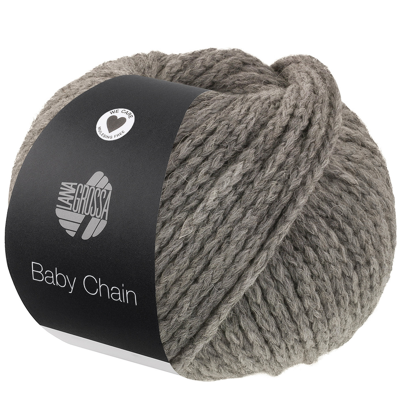 Baby chain, Chunky yarn, Grau, Dicktwist, Wollgarn