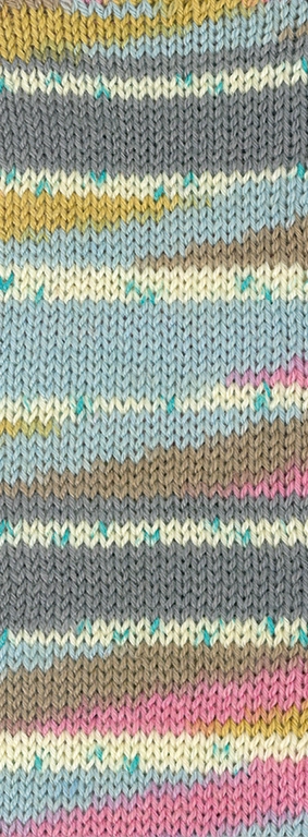 3388  Grau/Ecru/Türkis/Pistazie/Pastellblau/Taupe/Nelkenrosa