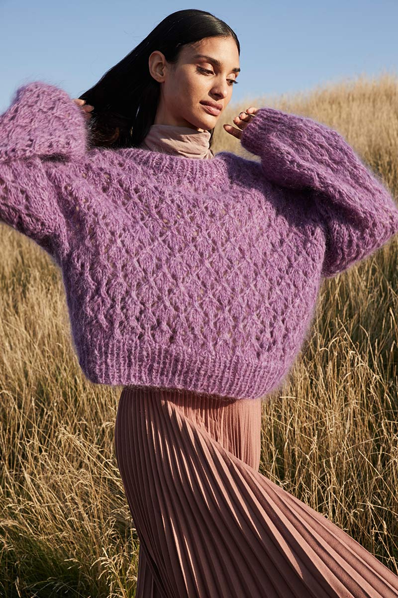 Knit-Kit "Lochmusterpulli" - Brigitte