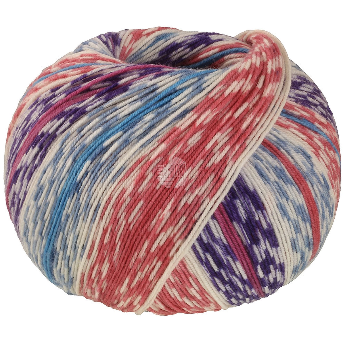 MEILENWEIT 100 CASHMERE MEZZO - 4204 Burgund/Ocker/Ecru/Bordeaux/Orange/Fliederlila/Graubeige - Lana Grossa