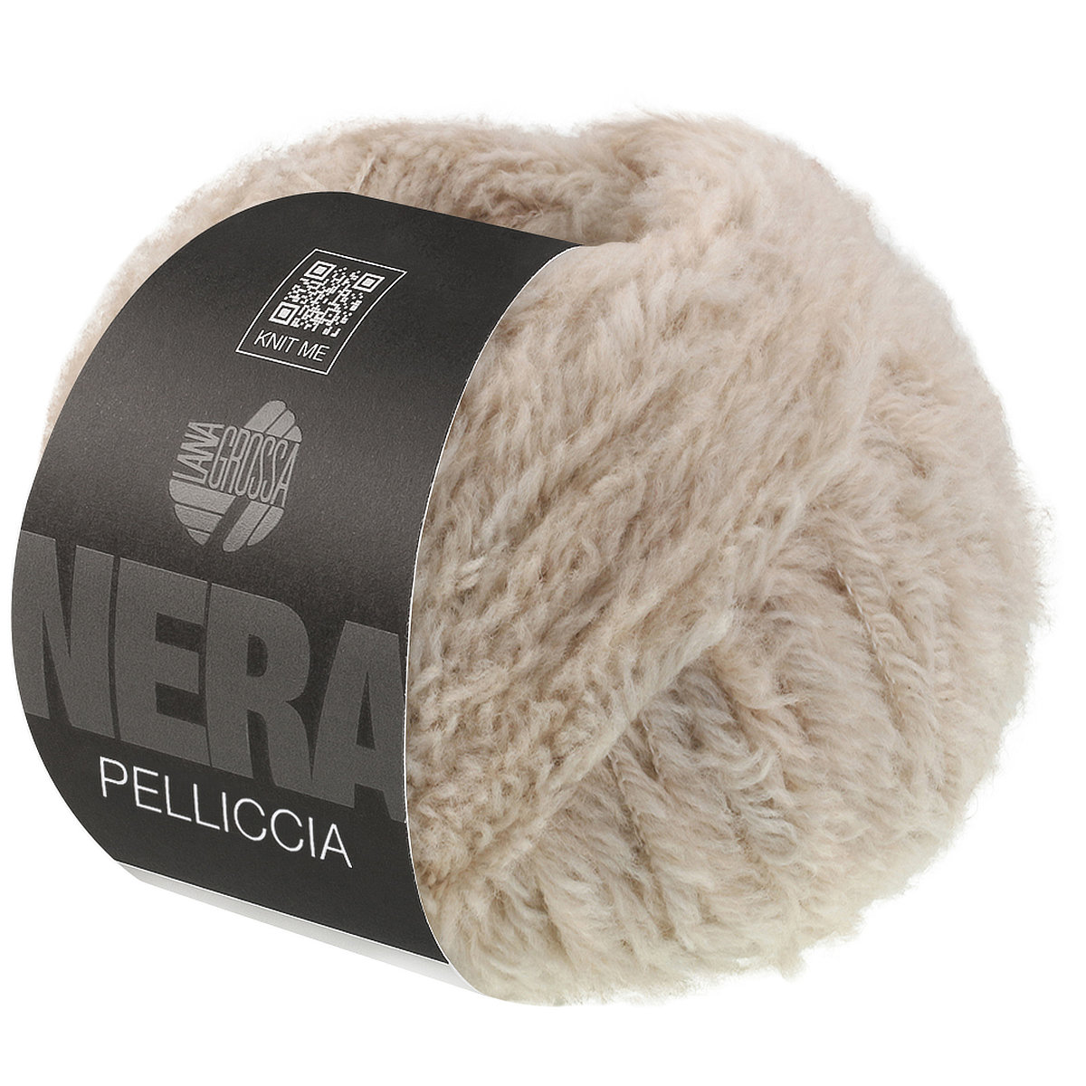 Pelliccia, Wolle, Beige, Rund-strickgarn, Kuschelig
