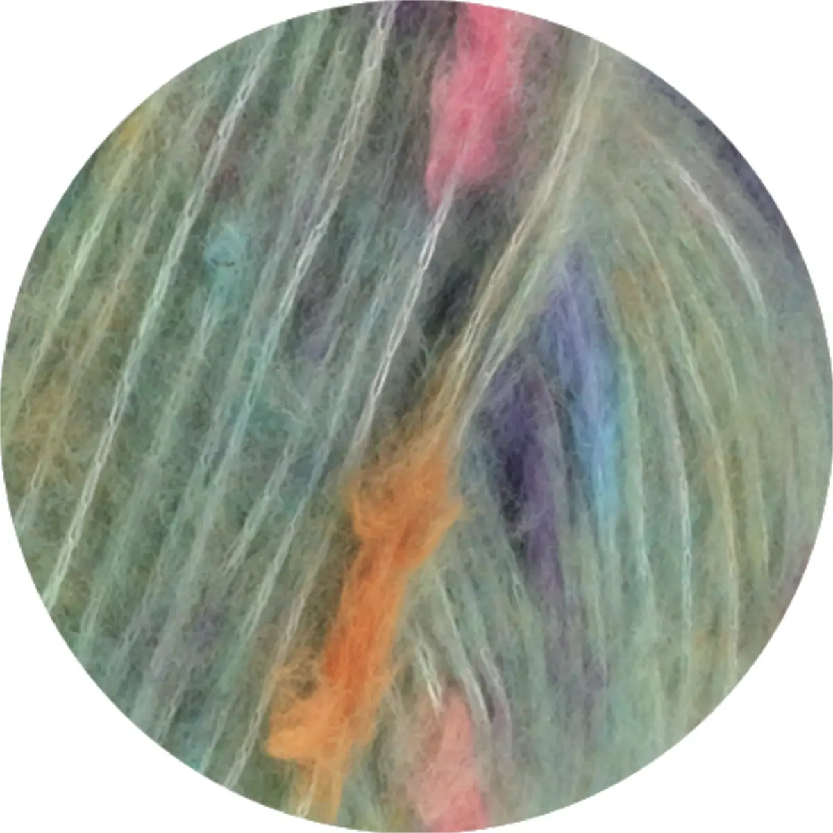 011 Zartgrün/Hellorange/Rosa/Hellgrau/Lila