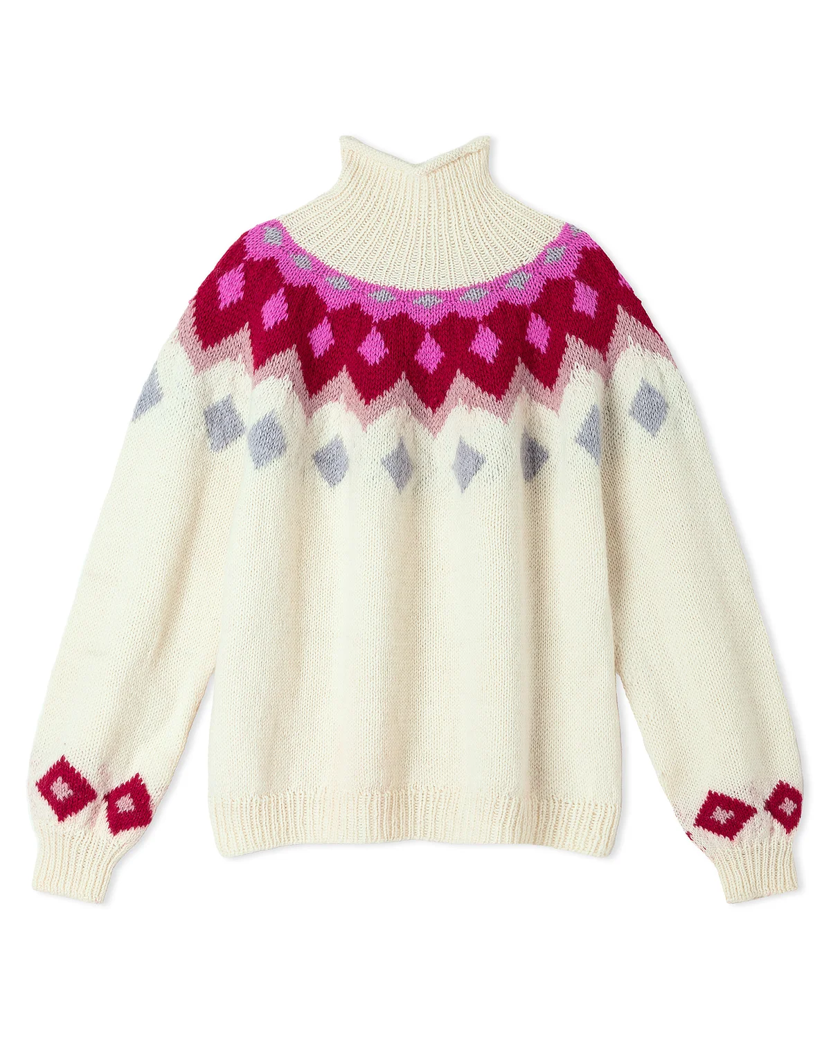 Pullover, Wollpullover, Diamond-Muster, Strickpullover, Kragen-Neck