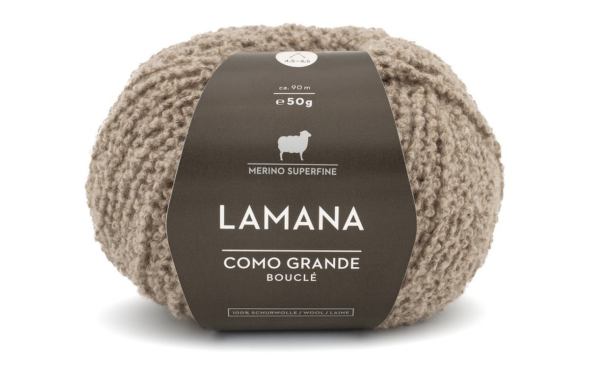 Wolle, Merino, Ballenform, Beige, Garnknäuel