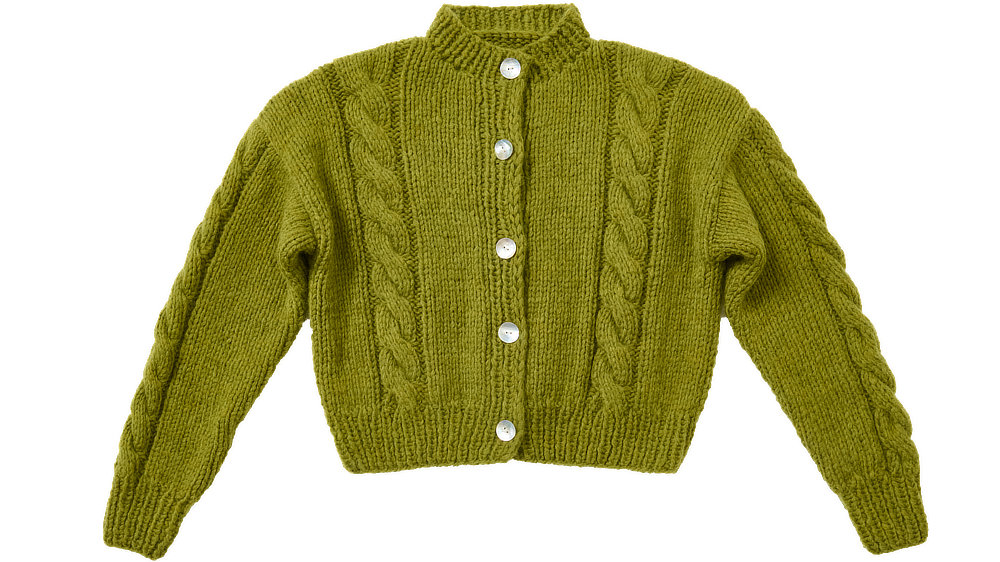 DIY-Wollpaket JACKE MIT ZOPFMUSTER Gr. S - Brigitte