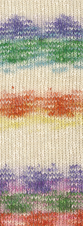 GOMITOLO HIPPIE - 3032 Moosgrün/Rost/Blauviolett/Grün/Hellblau/Natur/Limette - Lana Grossa