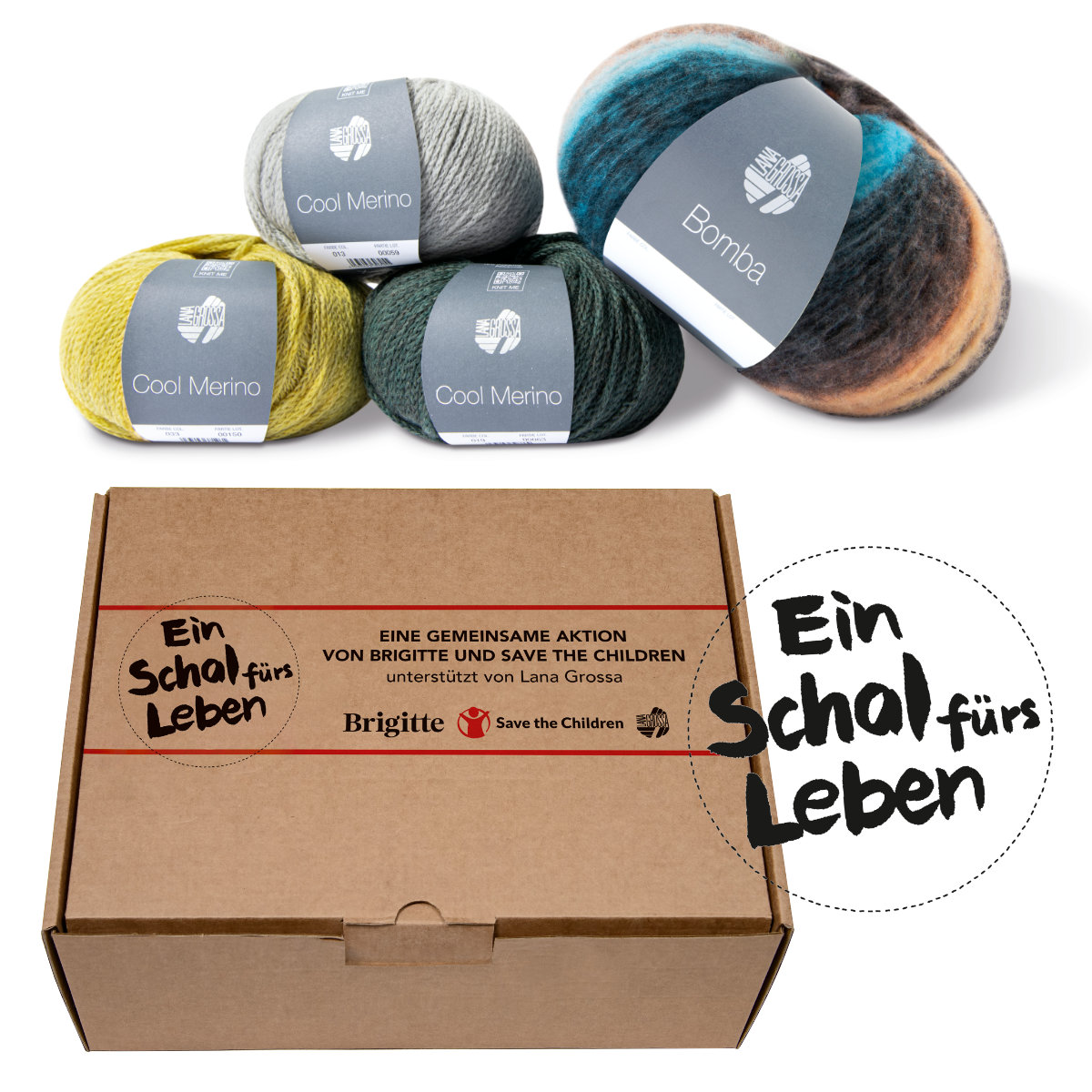 Ein Schal fürs Leben 2025 - Wollpaket - Brigitte