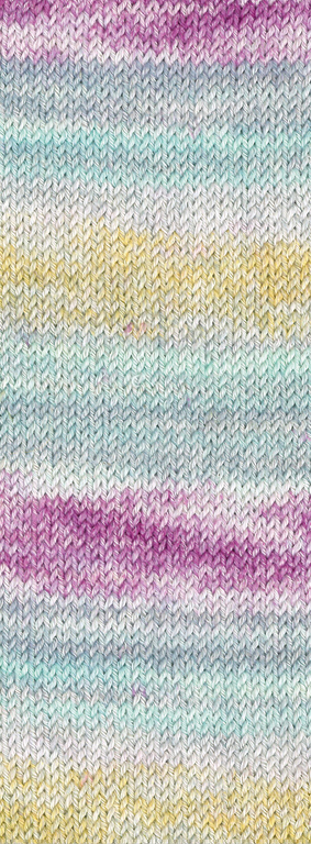 MEILENWEIT 100 COTONE VEGANO ARANCIA - 6171 Dark Fuchsia/Light Grey/Natural/Mint/Mustard Yellow - Lana Grossa
