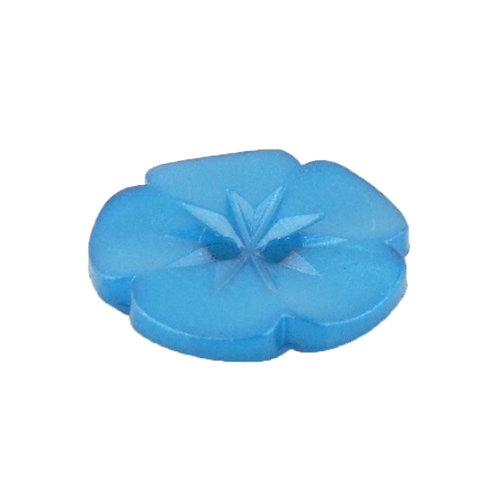 Kinderknopf "Blume" 15mm - 70 blau - Union Knopf