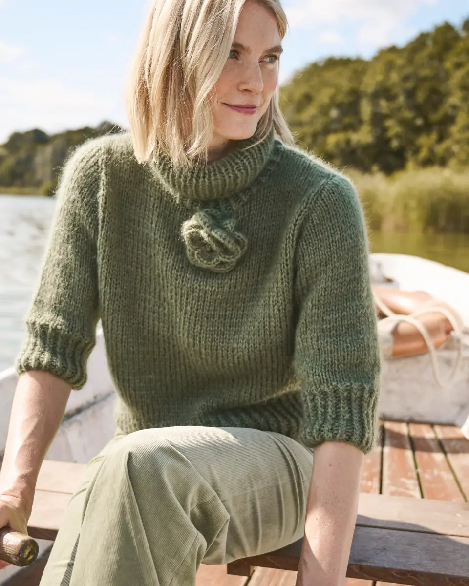 DIY-Wollpaket ROLLI MIT HÄKELBLÜTE Gr. S - Brigitte