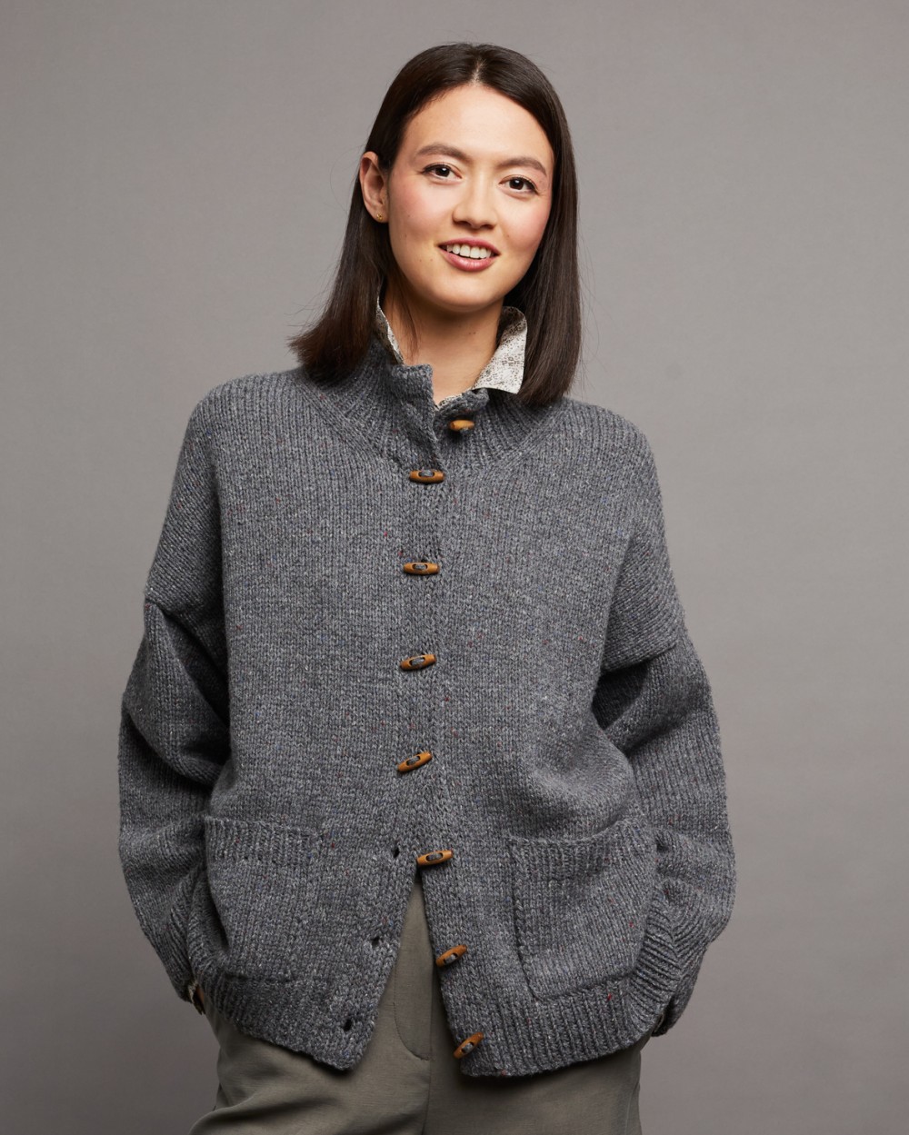 Bekleidung, Strickwaren, Pullover, Mantel