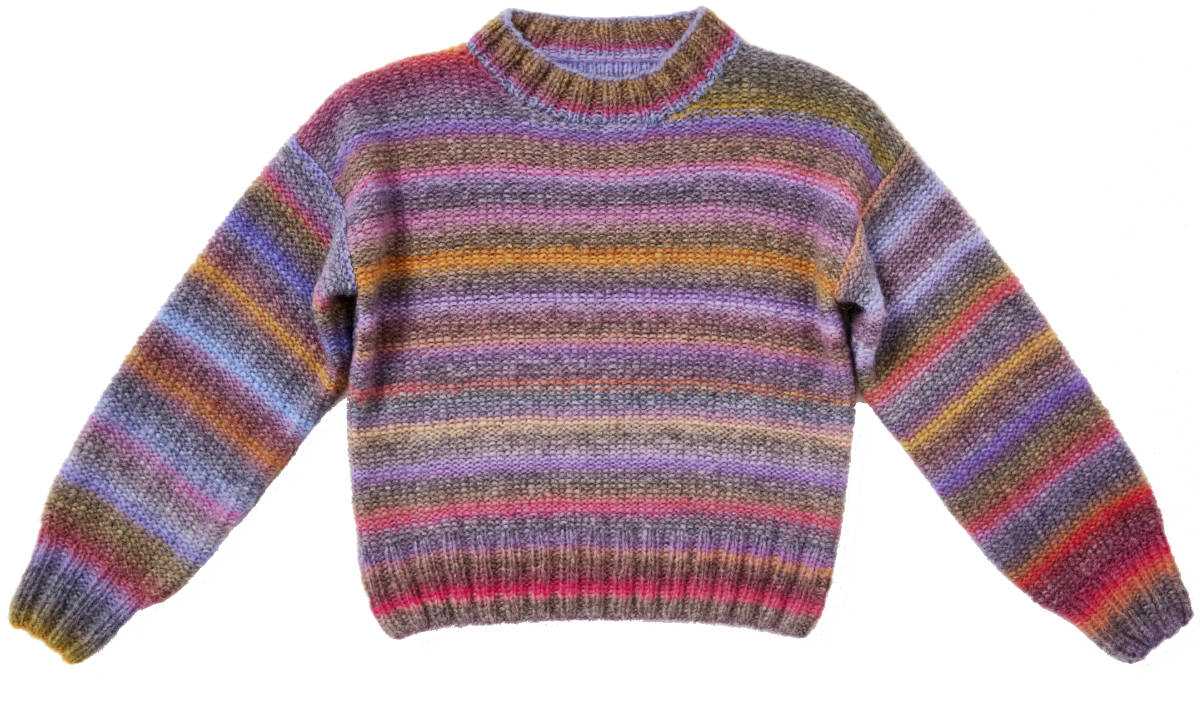 DIY-Wollpaket PULLOVER MIT FARBVERLAUF - Brigitte aus Lana Grossa Bomba