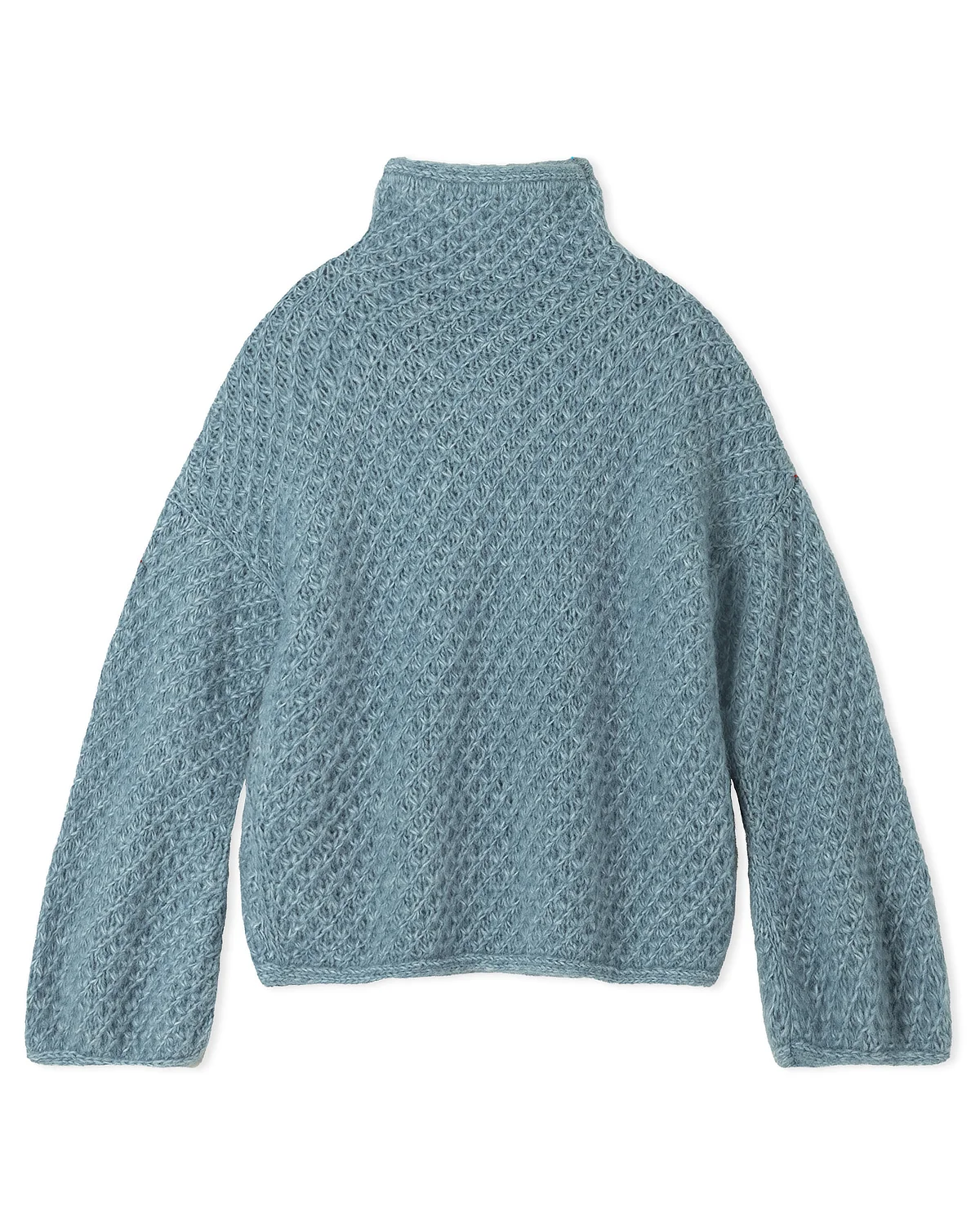 Pullover, Knitwear, Rollkragenpullover, Oversized, Blau, Strickmuster